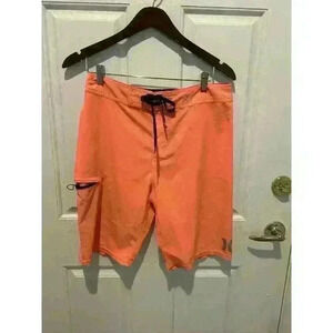 Hurley Mens Phantom Board Shorts Size 30 Orange Neon Bright